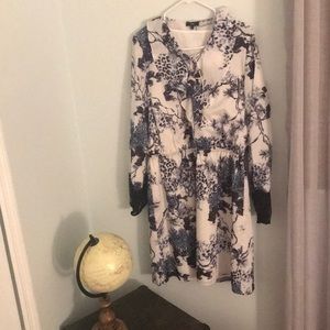 KOBI blue floral print dress